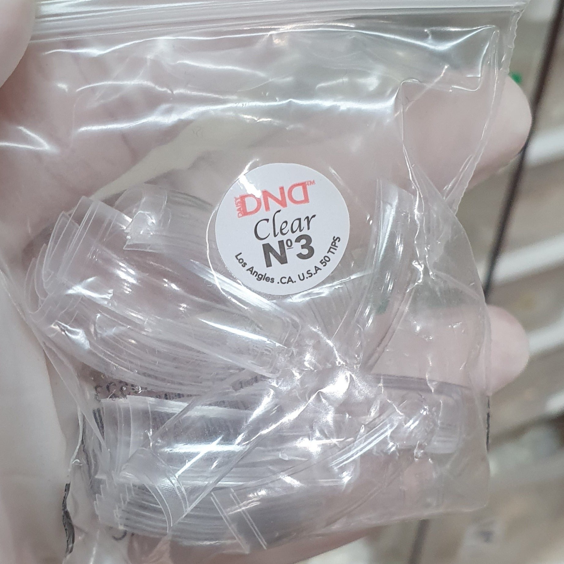 DND NAIL TIP CLEAR/NATURAL - 50/BAG - Secret Nail & Beauty Supply