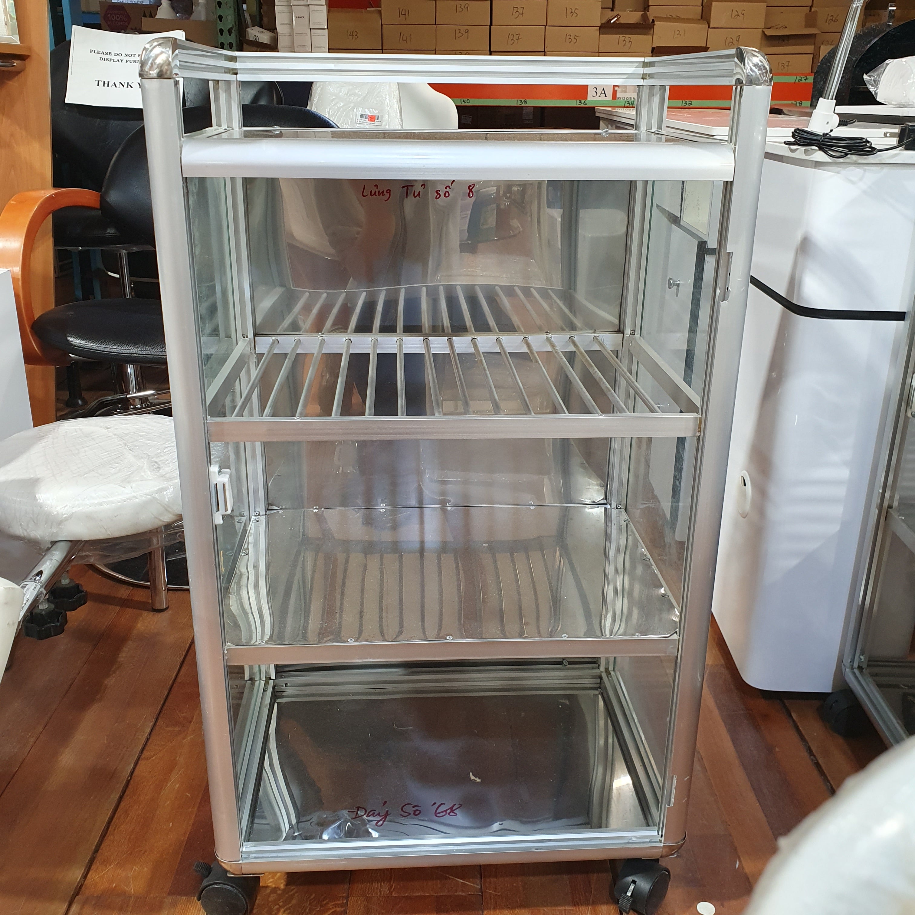 Aluminium cart 4 shelves - small