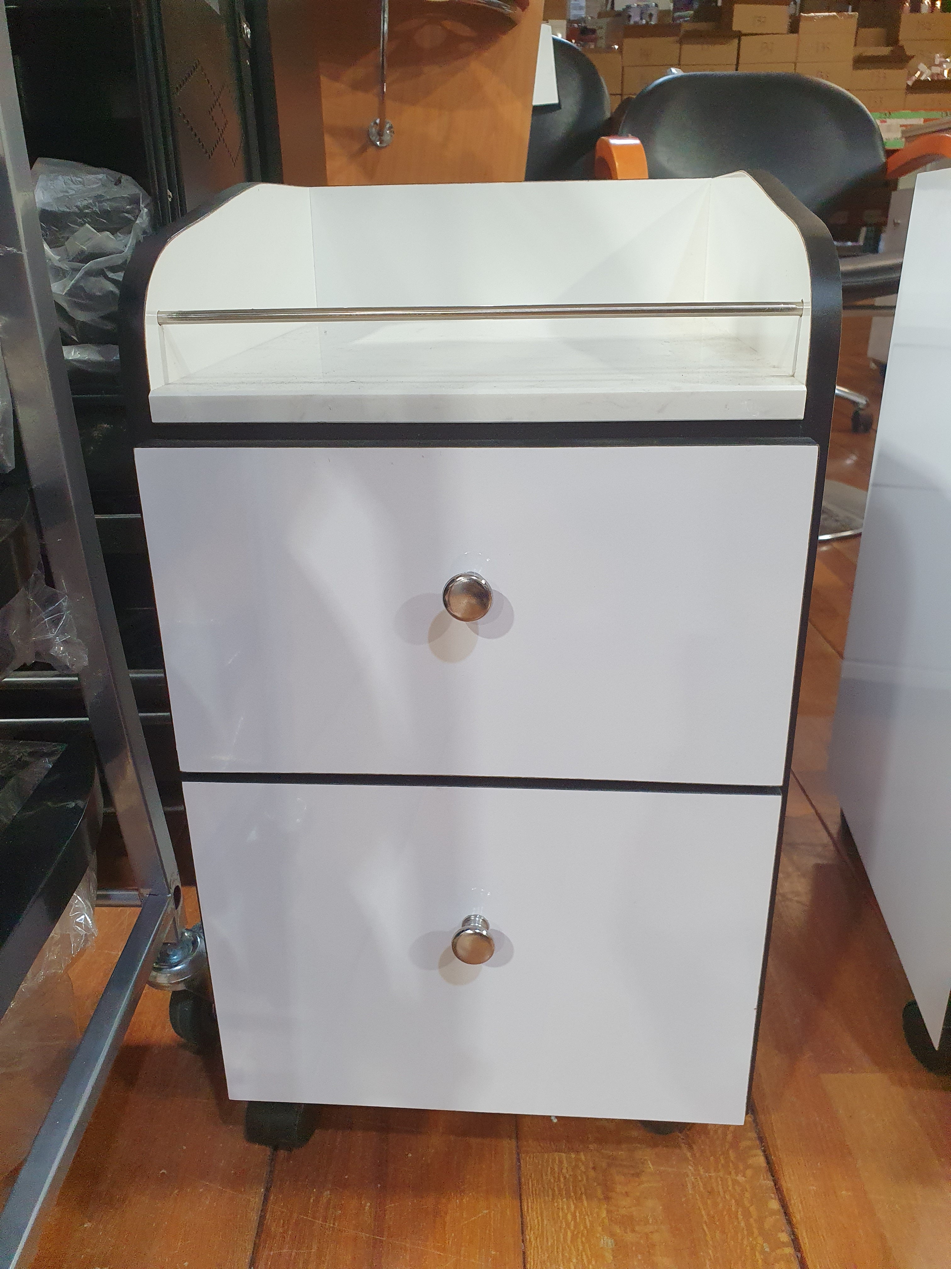 VIET AC ACCESSORY CART -WHT/BLK - SMALL