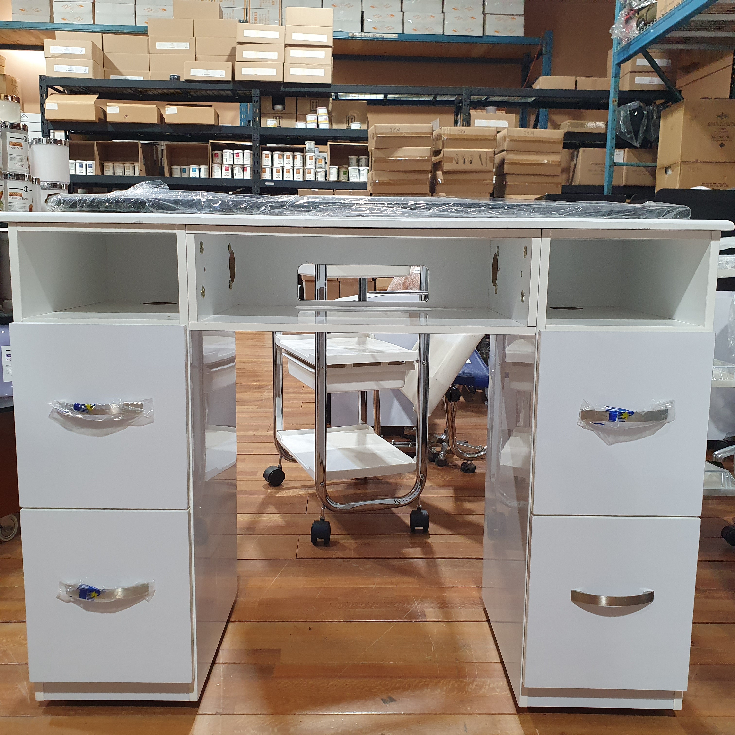 [STORE PICKUP ONLY] MANICURE TABLE MARBLE WHITE NEW