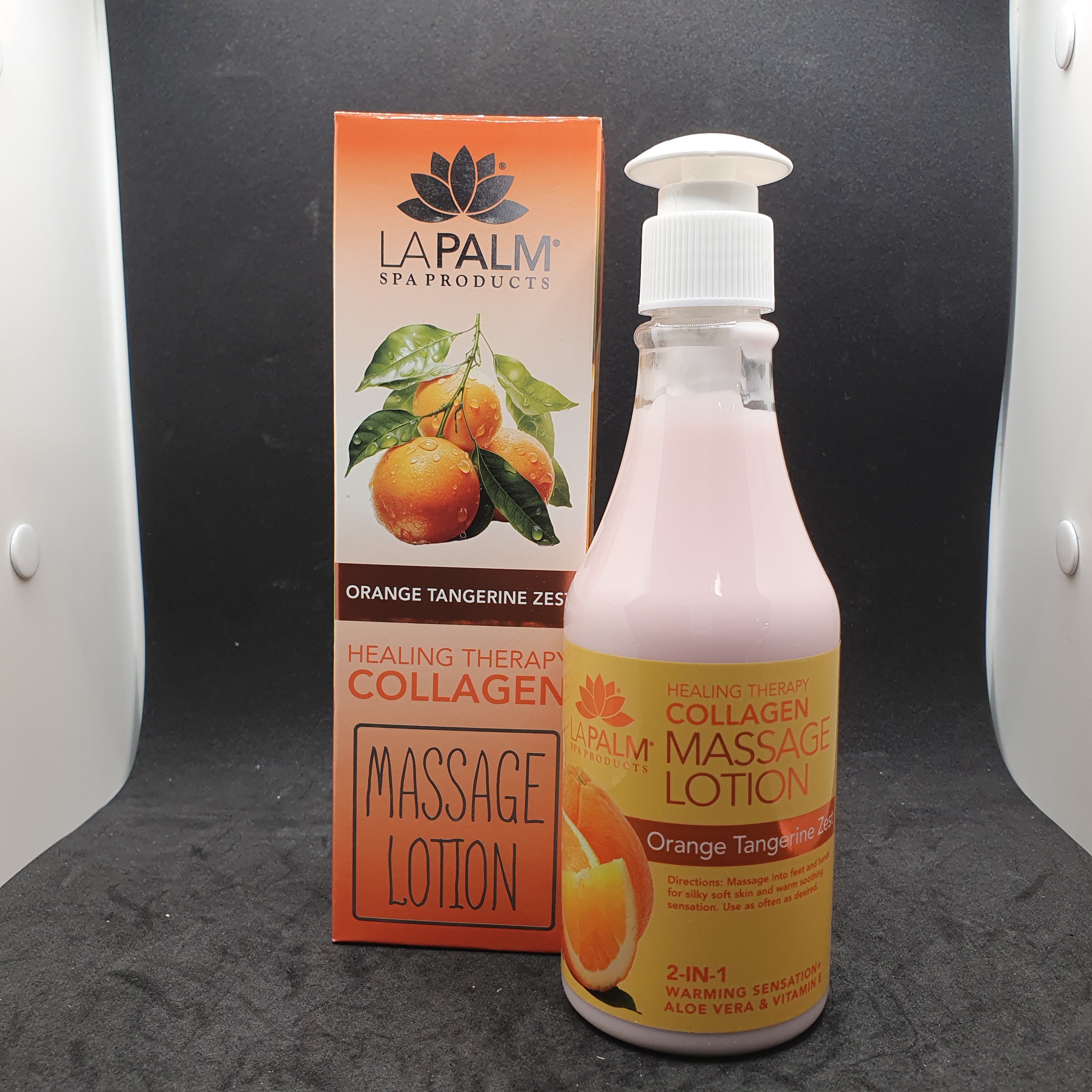 LAPALM MASSAGE LOTION 8 OZ HOLIDAY COL - ORANGE TANG ZEST