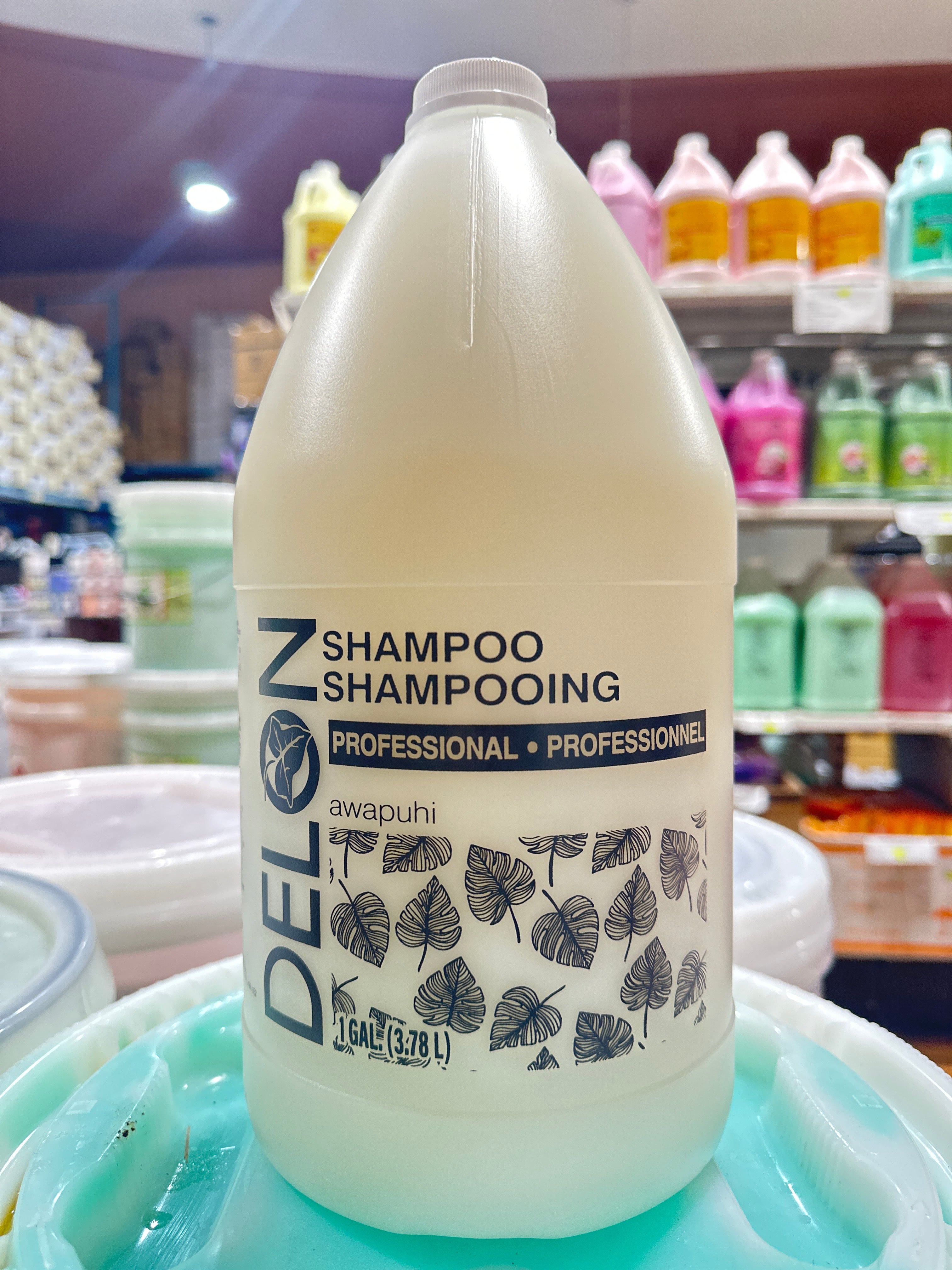 D725Y-4DELON DELON AWAPUHI SHAMPOO 3.78 L - Secret Nail & Beauty Supply