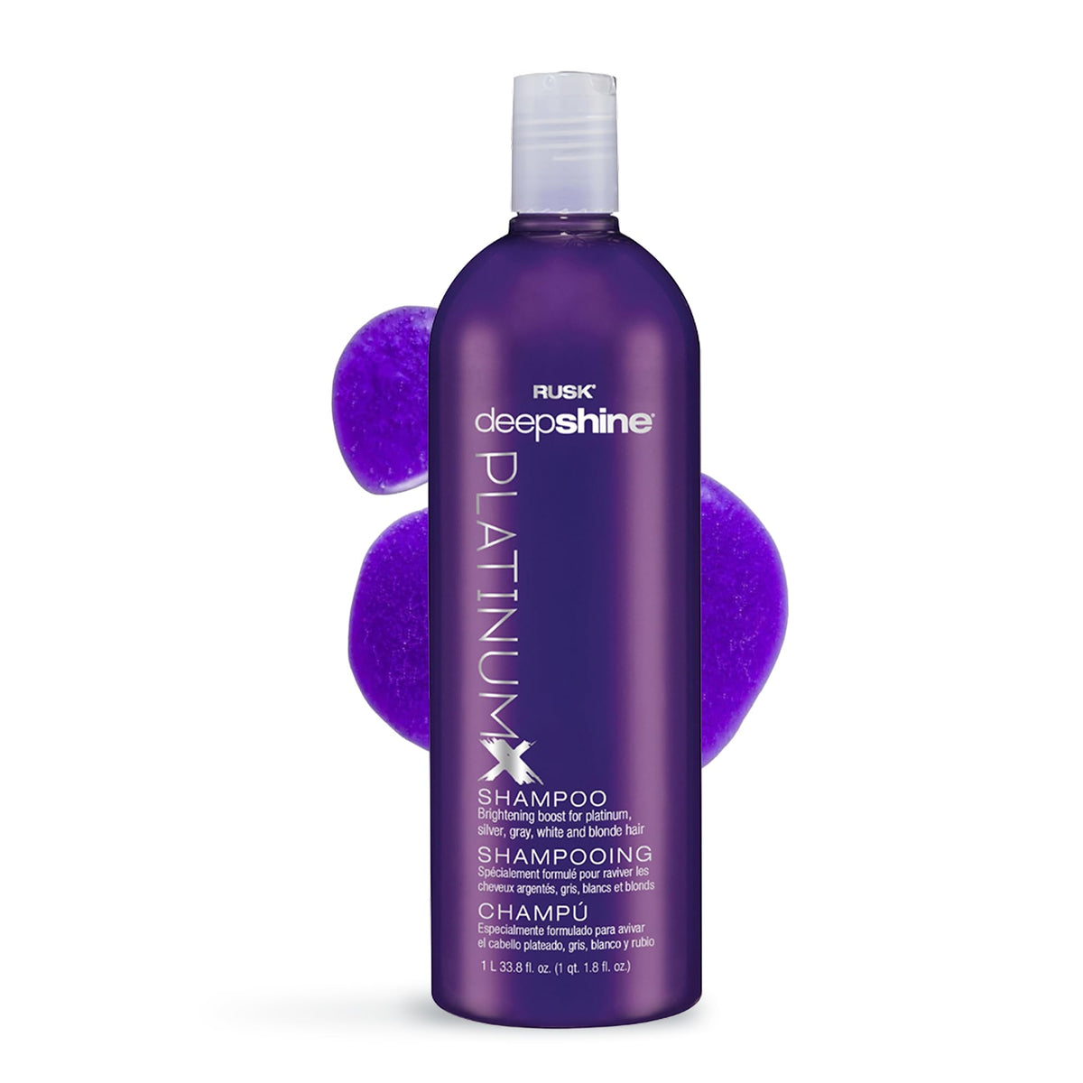 RUSK DEEPSHINE PLATINUMX SHAMPOO 33.8 OZ