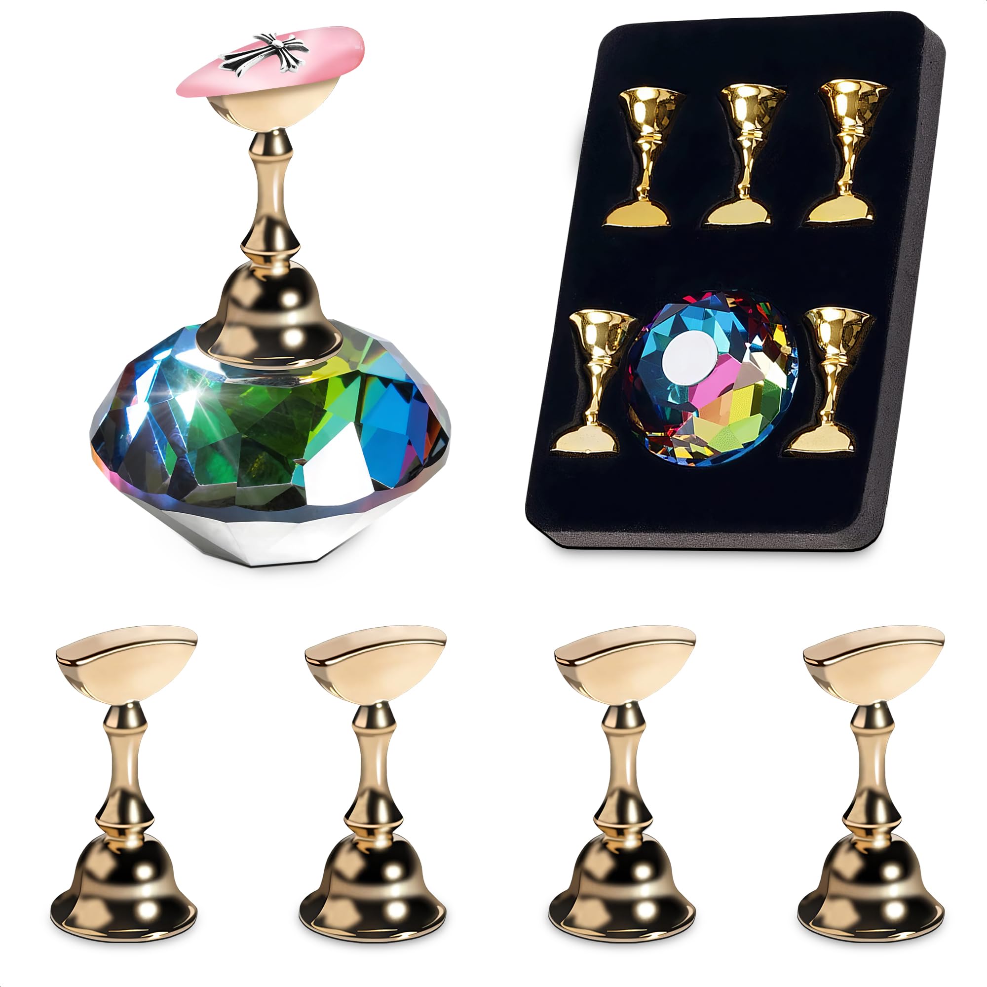CRYSTAL MAGNET STAND - 5/PKG