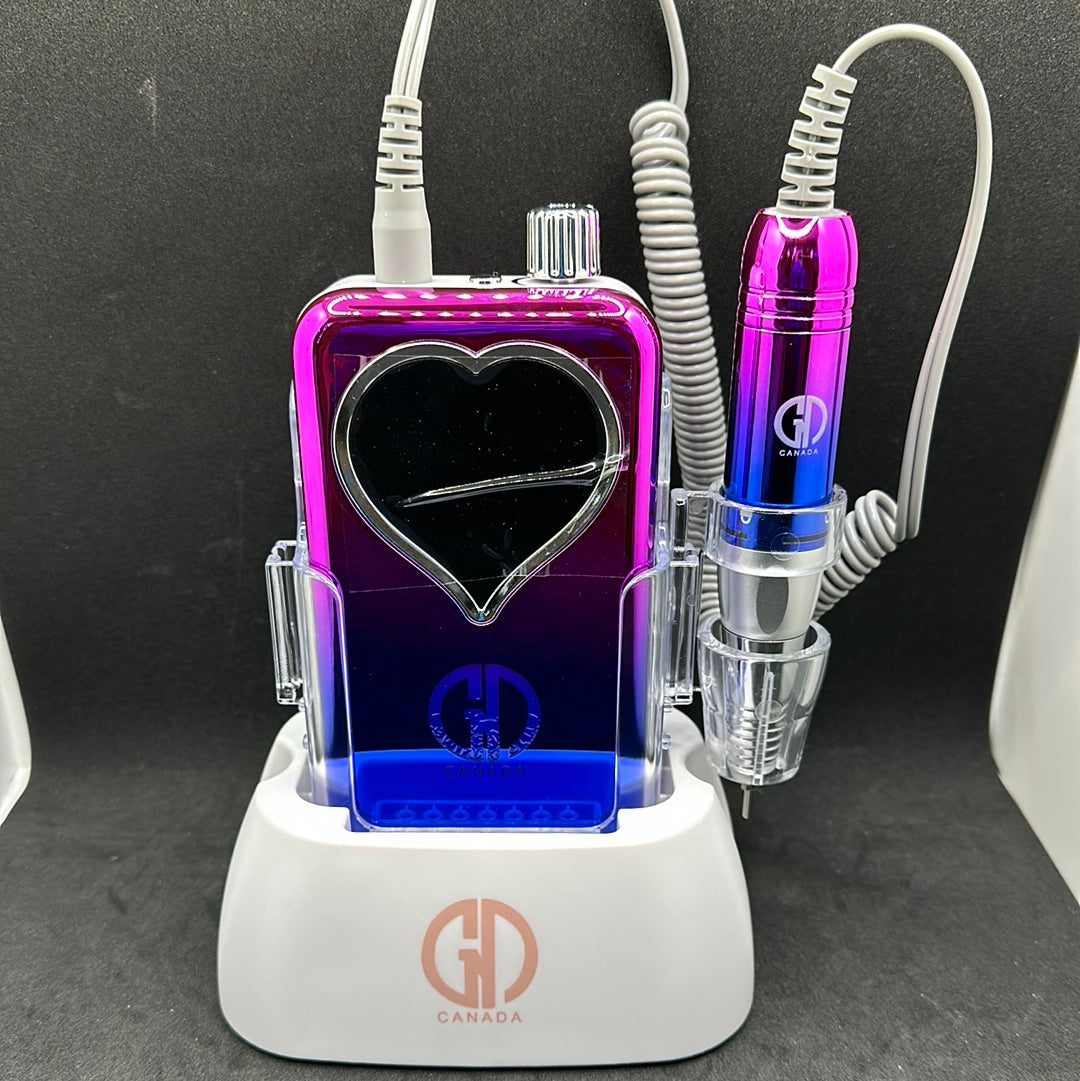 GND HYBRID RECHARGEABLE NAIL DRILL - HEART SHAPE SCREEN