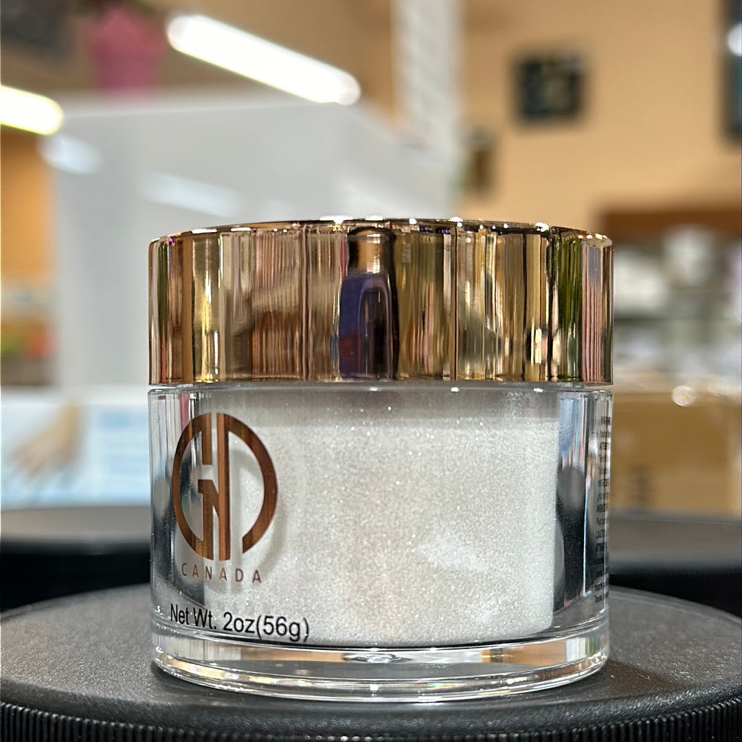 GND ACRYLIC POWDER FROSTED WHITE 2 OZ - Secret Nail & Beauty Supply