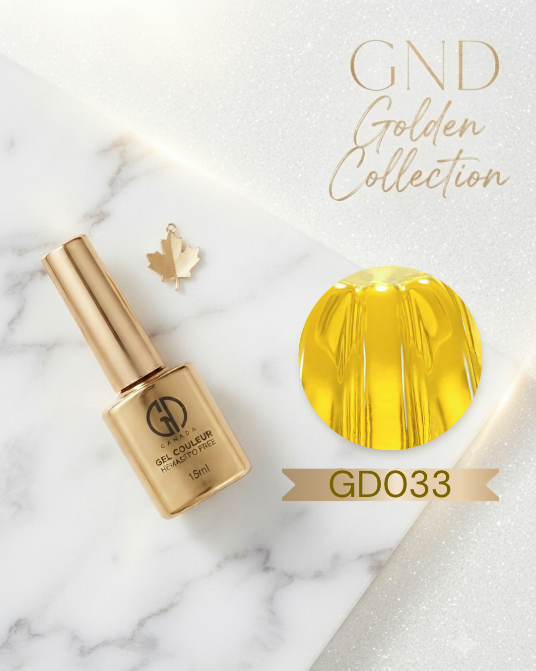 GND GOLDEN GEL COULEUR - GD033 - JELLY YELLOW
