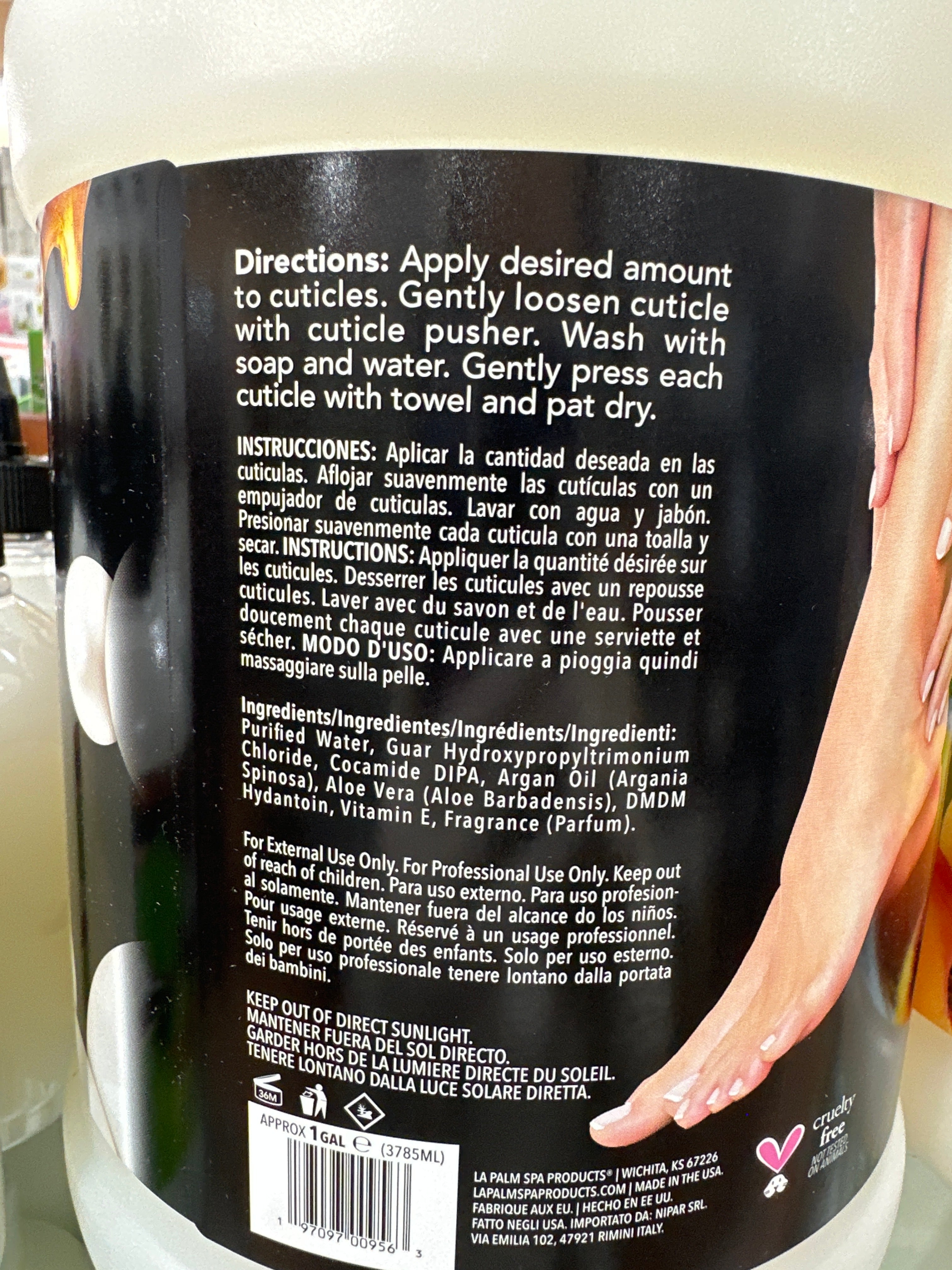 NEW - LAPALM CUTICLE SOFTENER HONEY PEARL - GALLON