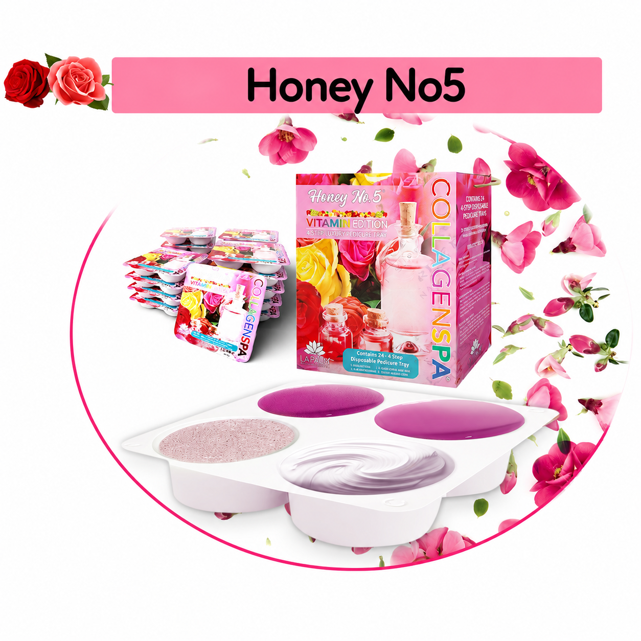 LAPALM COLLAGEN SPA 4- STEP LUXURY PEDICURE TRAY - Secret Nail & Beauty Supply