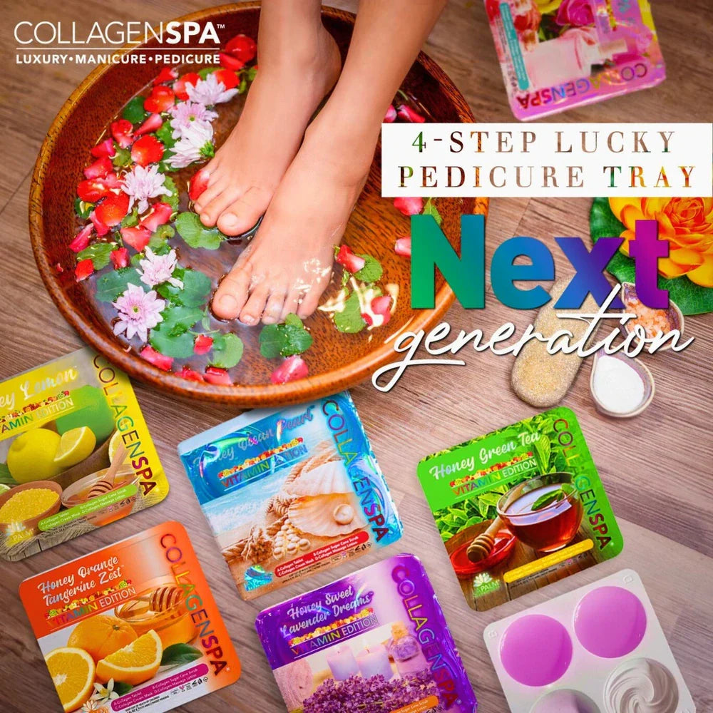 LAPALM COLLAGEN SPA 4- STEP LUXURY PEDICURE TRAY - Secret Nail & Beauty Supply