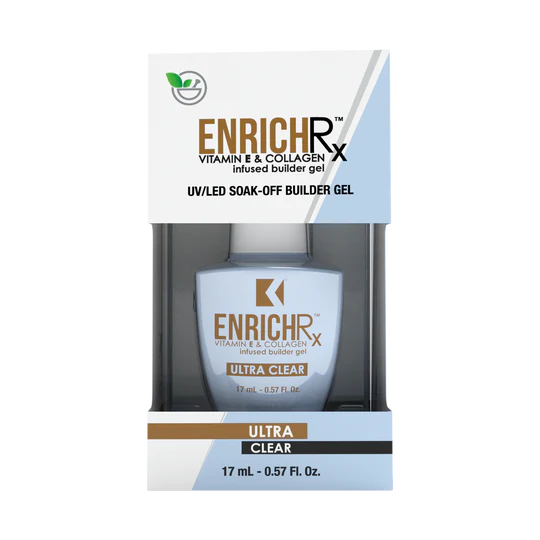 KUPA ENRICHRX UV/LED SOAK OFF BUILDER GEL - ULTRA CLEAR - Secret Nail & Beauty Supply