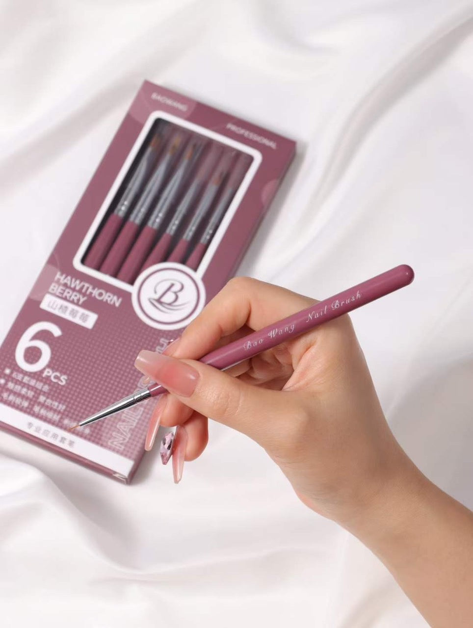 BAOWANG 6PCS SET NAIL BRUSH - Secret Nail & Beauty Supply