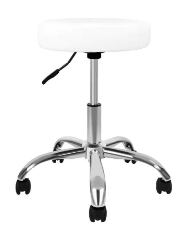 CR-2006 HYDRAULIC STOOL - WHITE/BLACK - Secret Nail & Beauty Supply