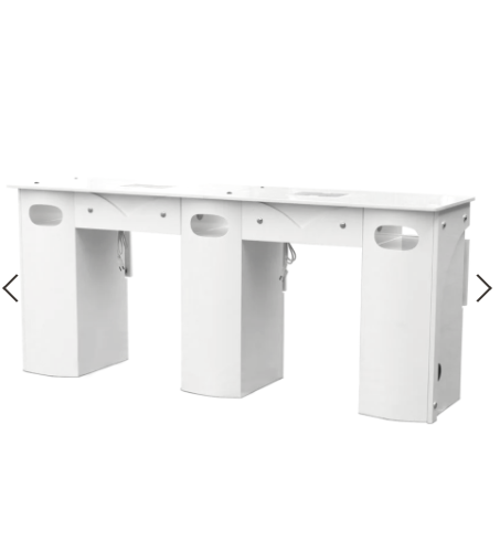 CR-N157 -2 - MANICURE DOUBLE TABLE (D) - BUILT IN VACUUM FAN