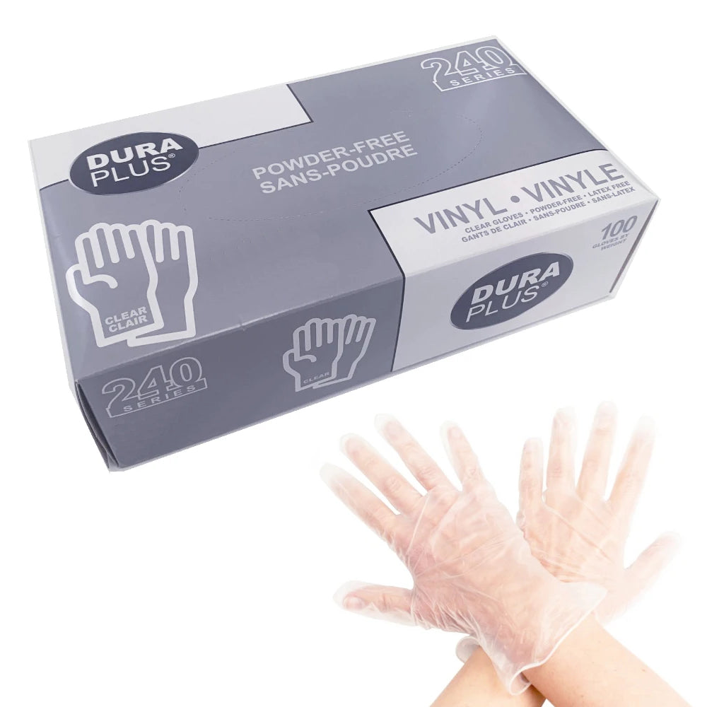 DURAPLUS - POWDER FREE VINYL GLOVE - SMALL
