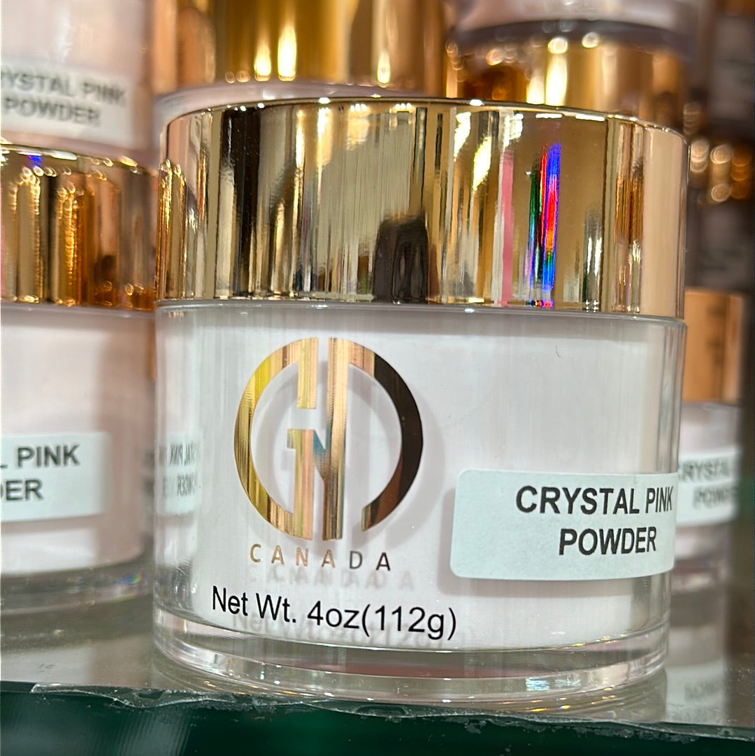 GND ACRYLIC POW-CRYSTAL PINK 4 OZ - Secret Nail & Beauty Supply
