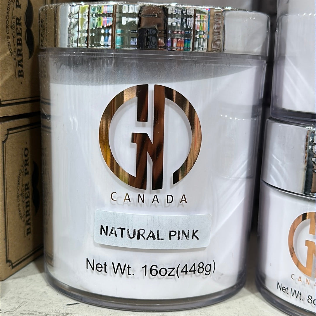 GND POWDER NATURAL PINK 16 OZ - Secret Nail & Beauty Supply