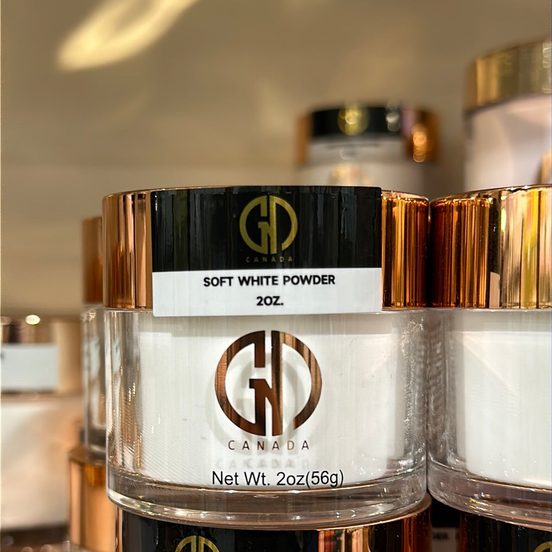 GND SOFT WHITE POWDER 2 OZ - Secret Nail & Beauty Supply