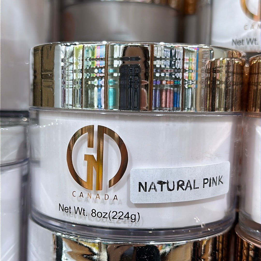 GND POWDER NATURAL PINK 8 OZ - Secret Nail & Beauty Supply