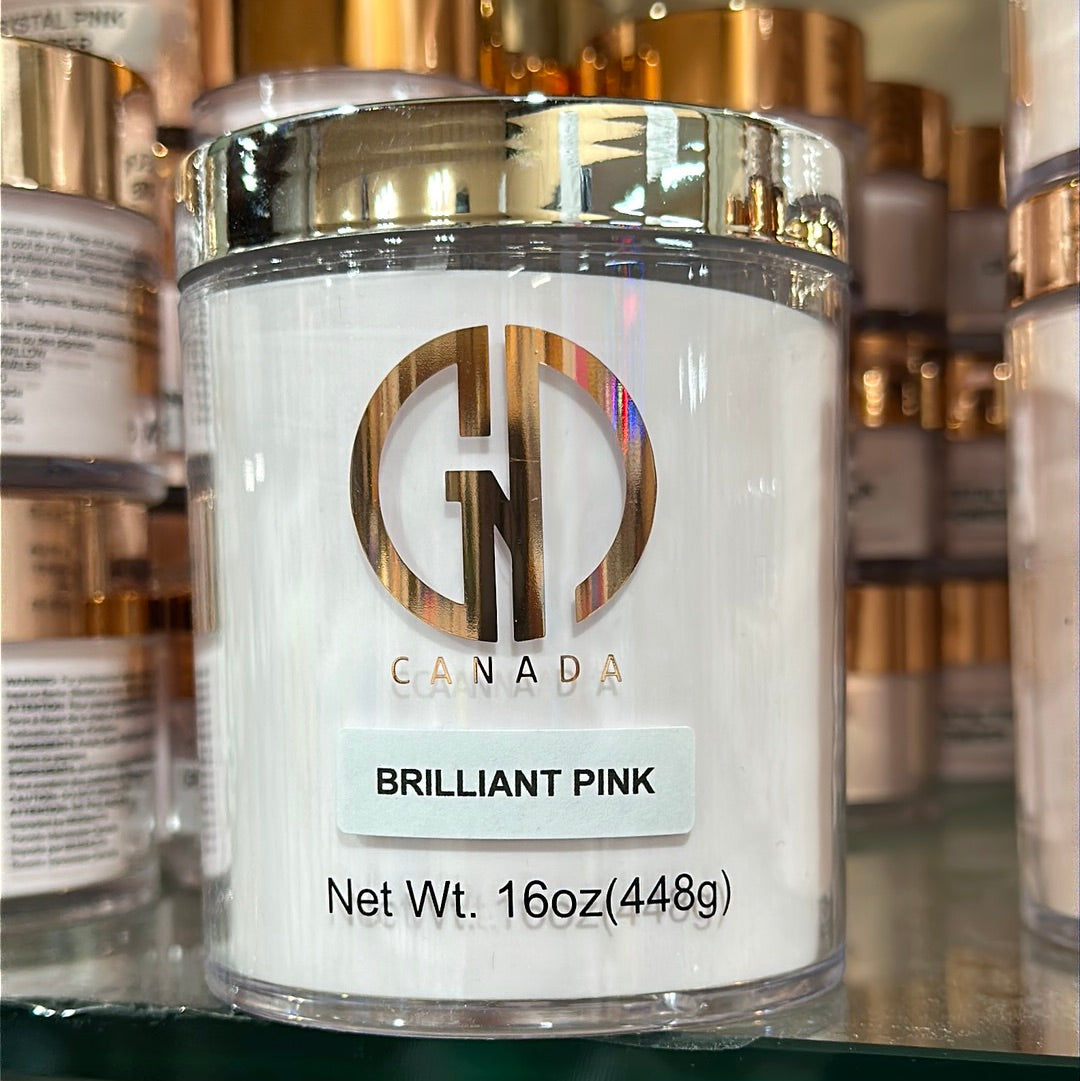 GND BRILLIANT PINK ACRYLIC POWDER - Secret Nail & Beauty Supply