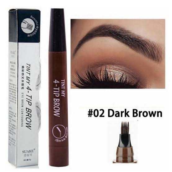 TINT MY 4-TIP BROW 2.5g - EYEBROW PENCIL NO.2 DARK BROWN - Secret Nail & Beauty Supply