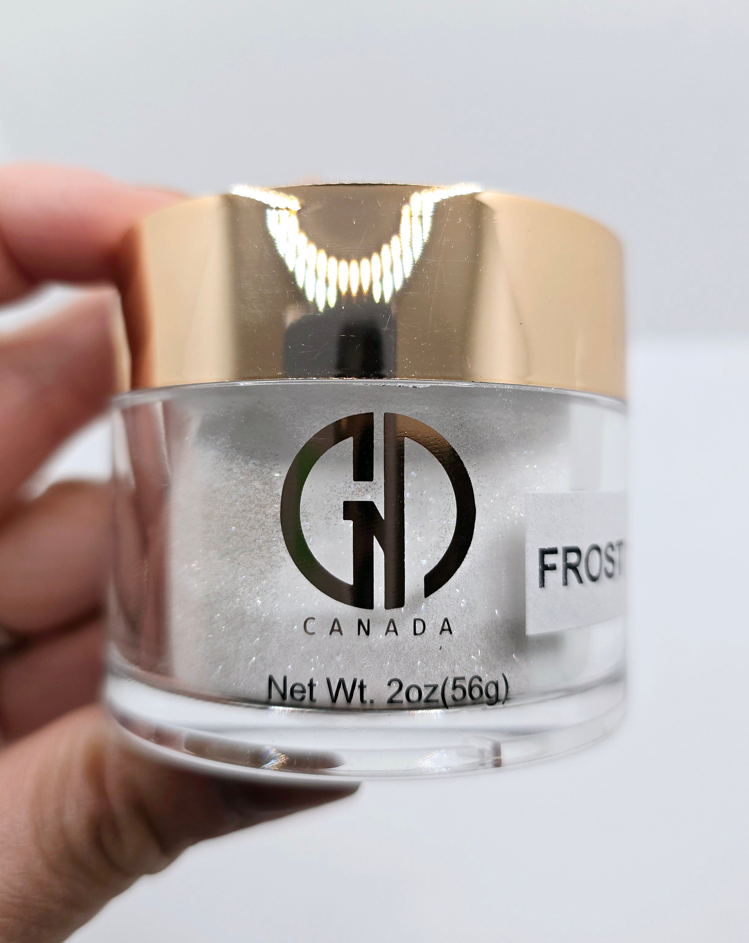 GND ACRYLIC POWDER FROSTED WHITE 2 OZ - Secret Nail & Beauty Supply