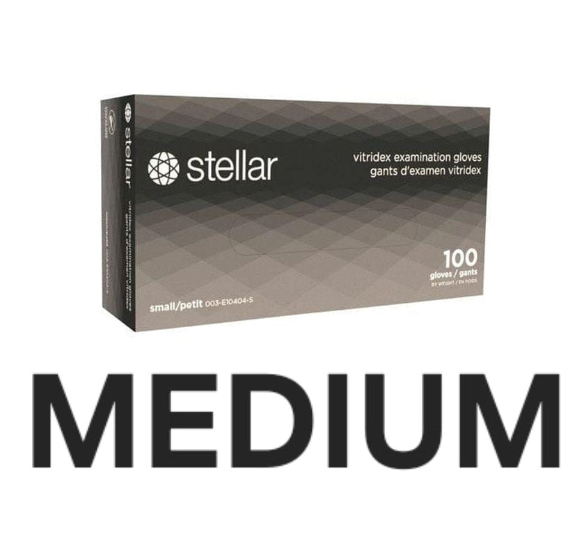Stellar NITRILE GLOVES BLACK 100/BOX - MEDIUM