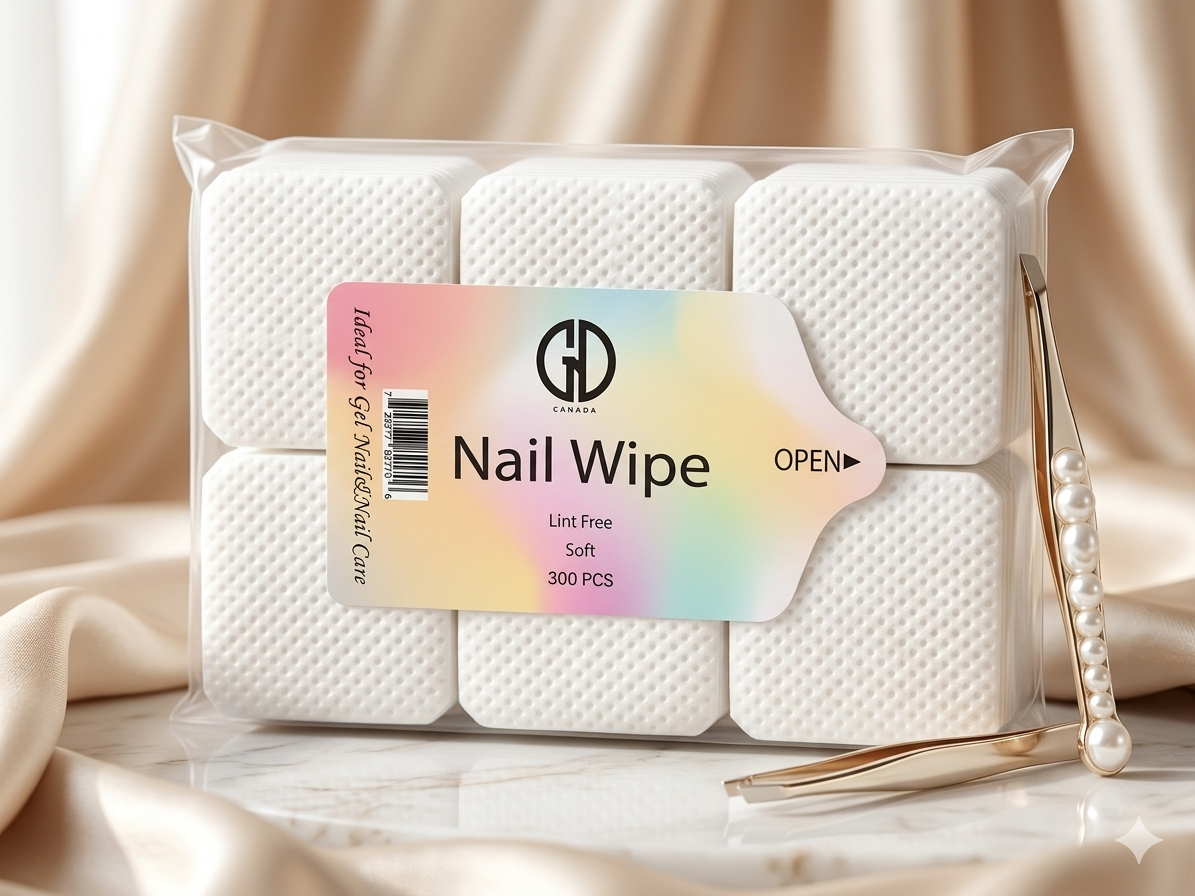 GND LINT FREE NAIL WIPES - 300 PCS/PACK