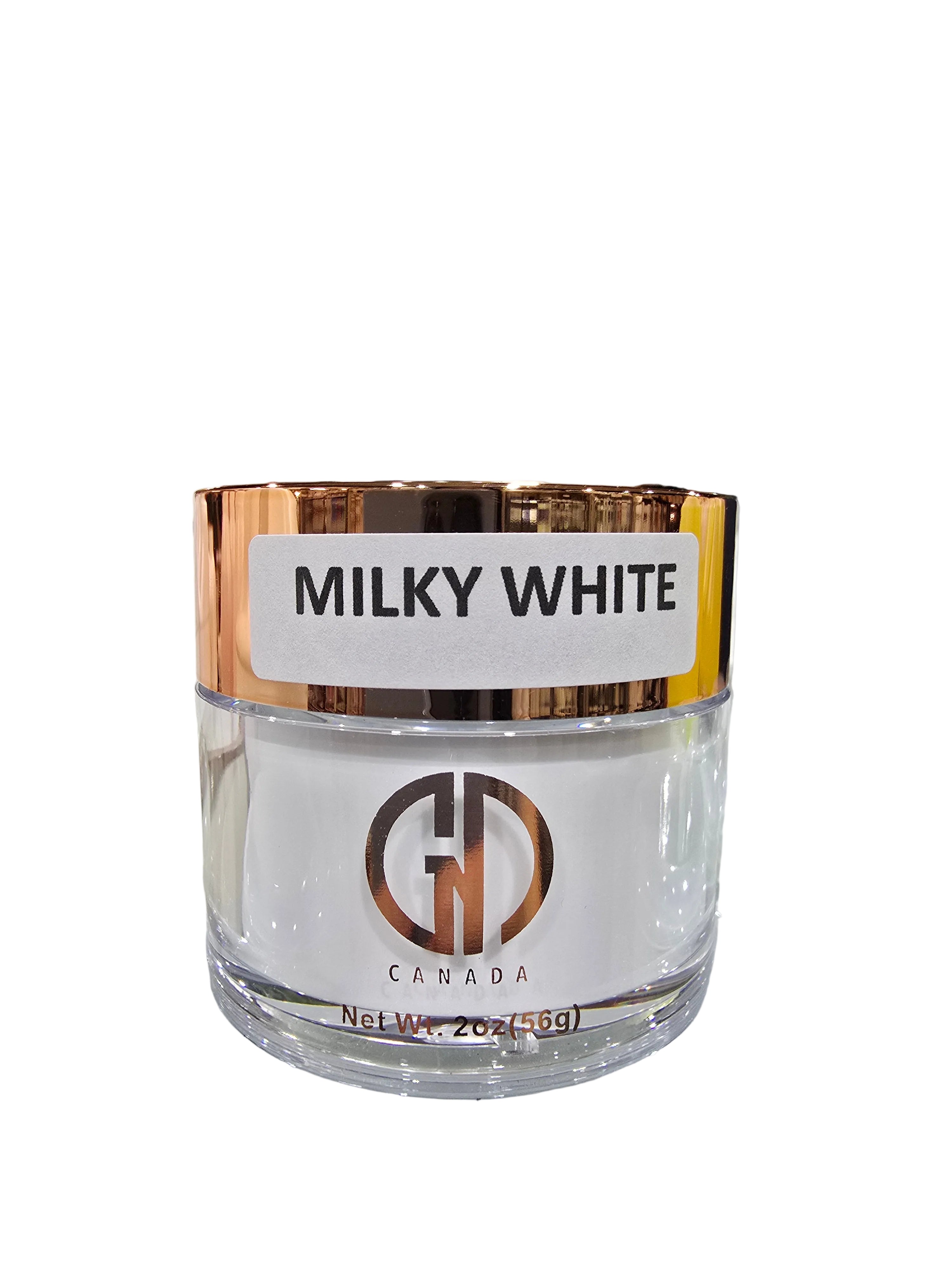 GND MILKY WHITE POWDER 2 OZ - Secret Nail & Beauty Supply