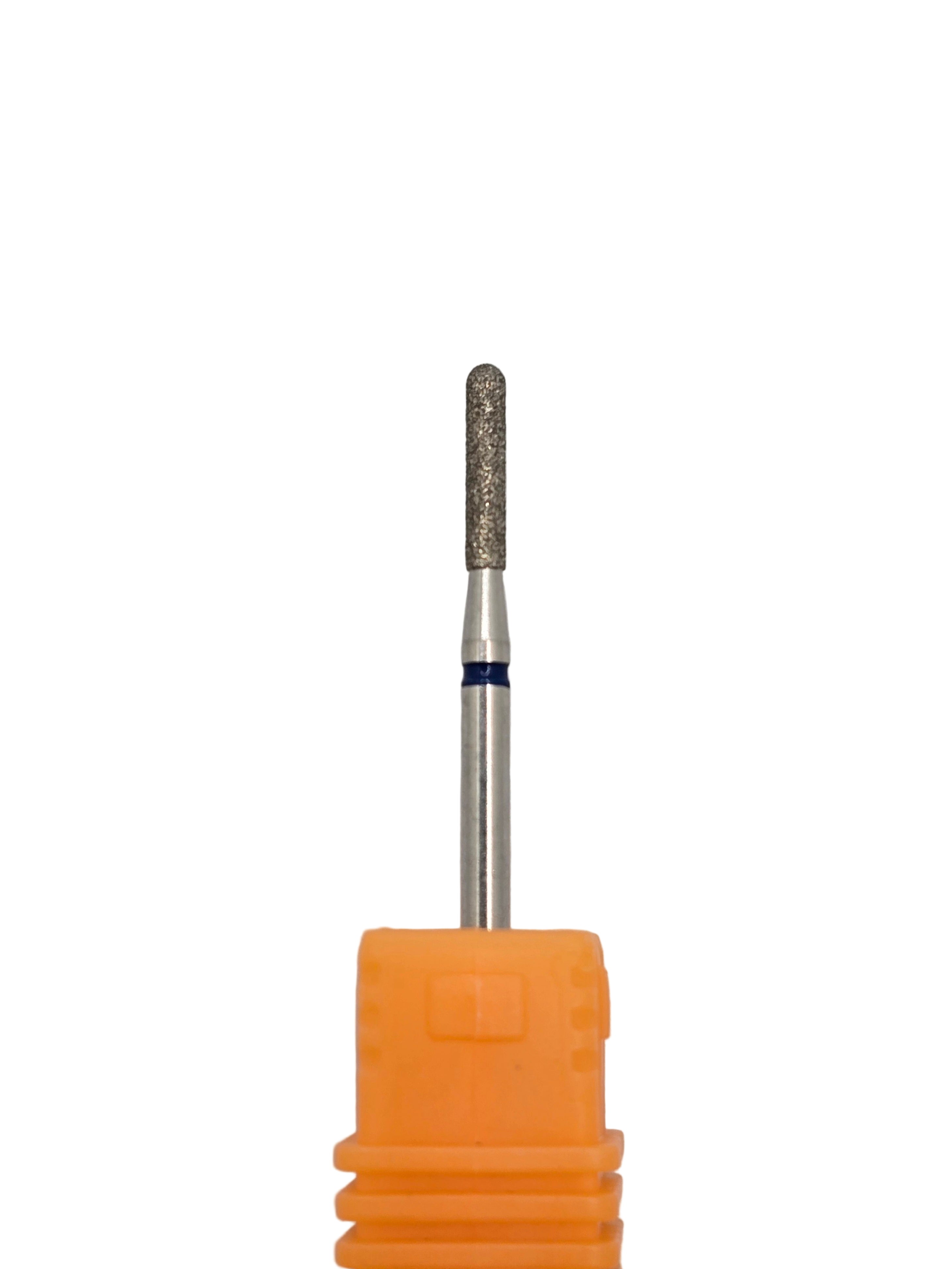 DD2253A DIAMOND NAIL DRILL BIT ROUNDED CYLINDER BLUE - Secret Nail & Beauty Supply
