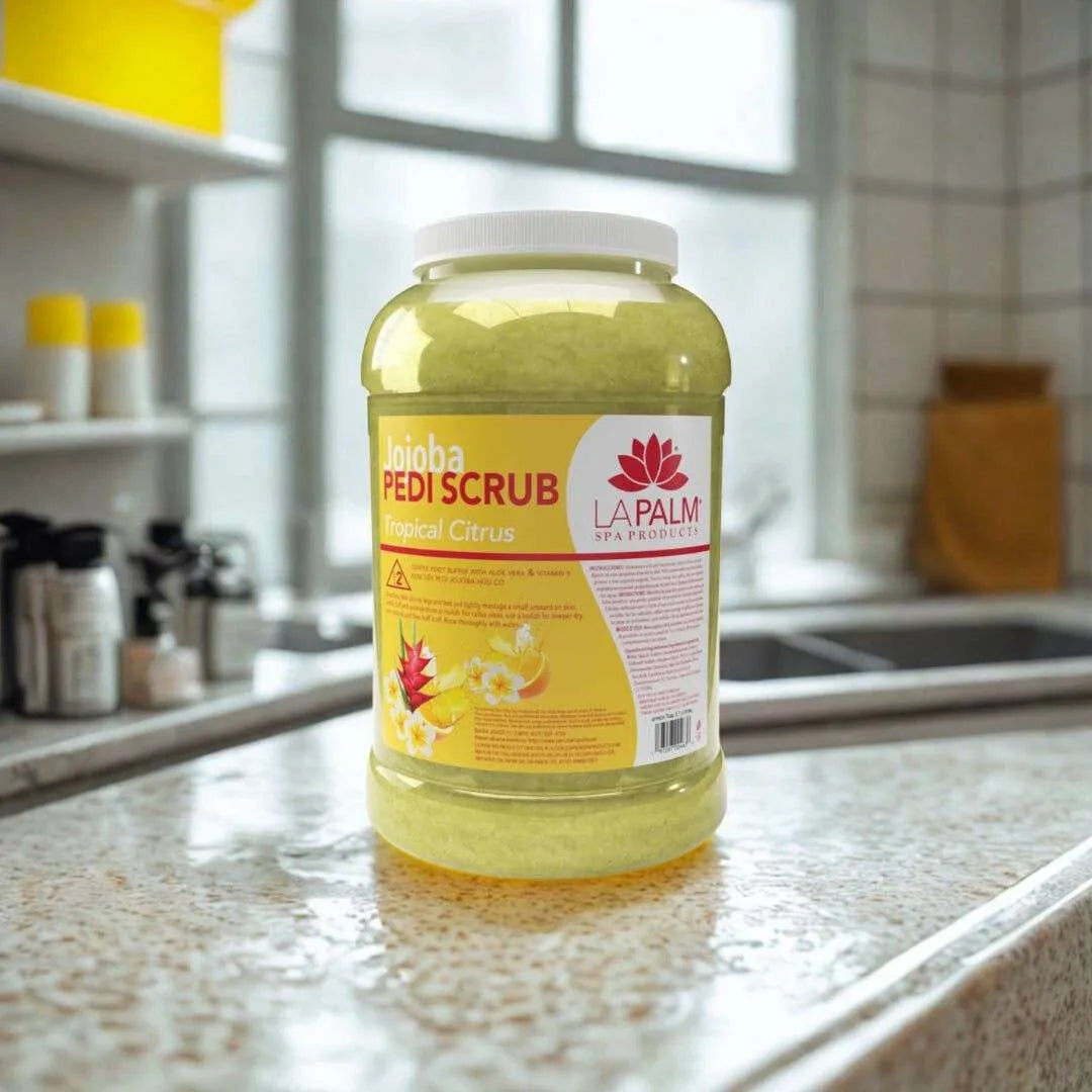 LAPALM JOJOBA PEDI SCRUB - TROPICAL CITRUS GALLON