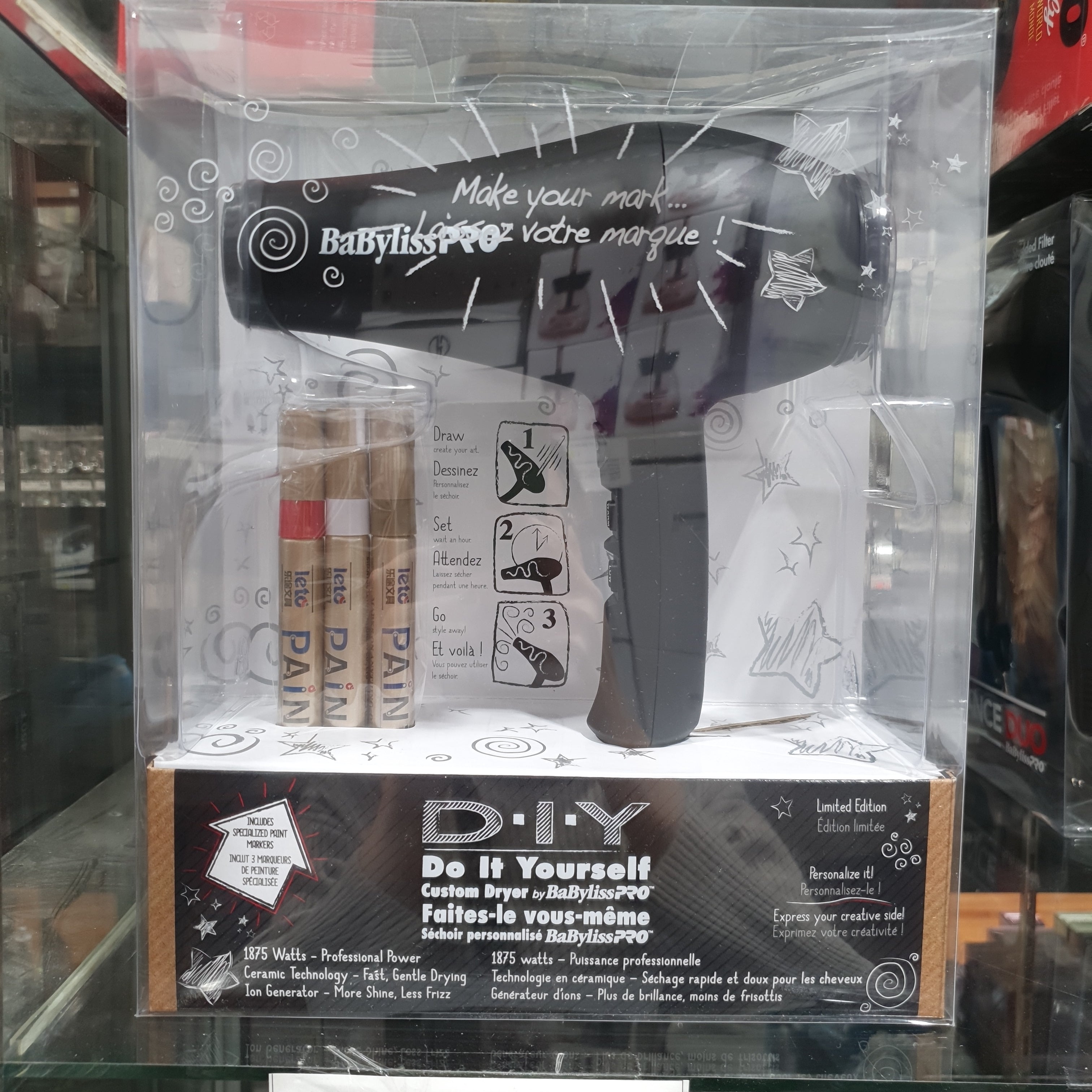 BABMK5586C BABYLISS DIY HAIRDRYER 1875 w/ FREE 3 MARKERS-DISC