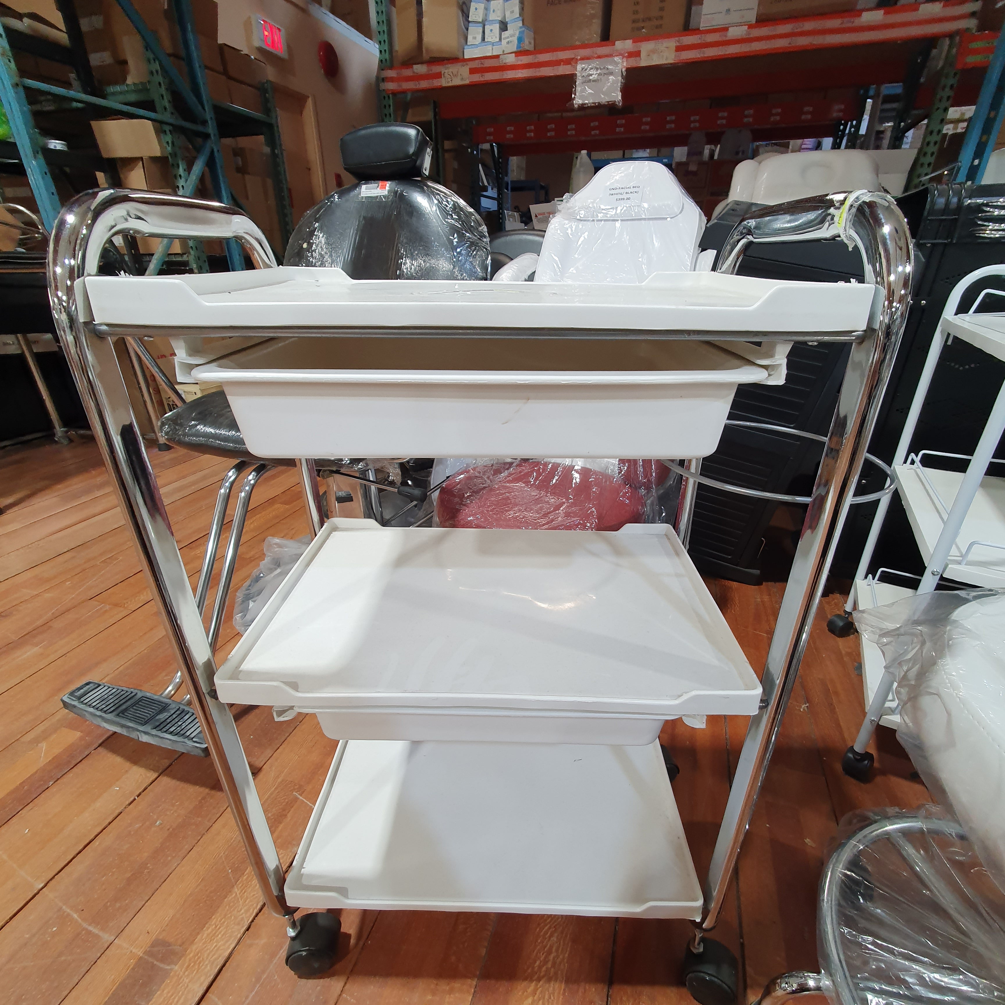 CHI BG-200 TROLLEY 3 SHELF WITH BOWL HOLDER