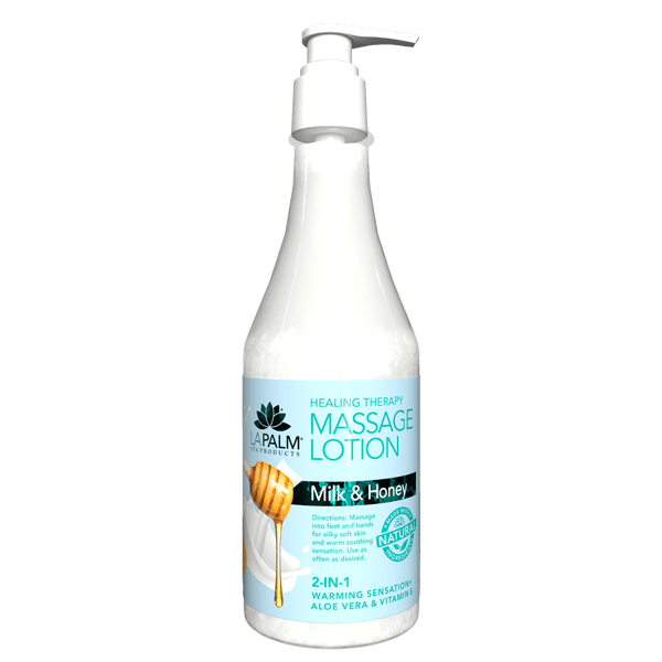 LAPALM MASSAGE LOTION - MILK & HONEY 8 OZ