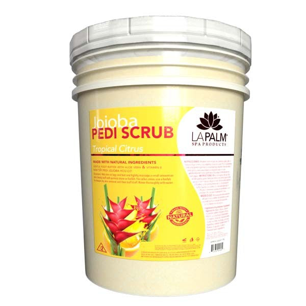 LAPALM JOJOBA PEDI SCRUB- TROPICAL CITRUS -5 GALON - Secret Nail & Beauty Supply