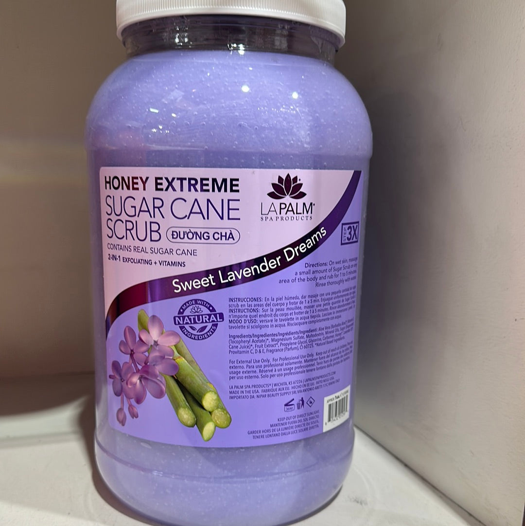 LAPALM HONEY EXTREME SUGAR CANE SCRUB SWEET LAVENDER -1 GALLON
