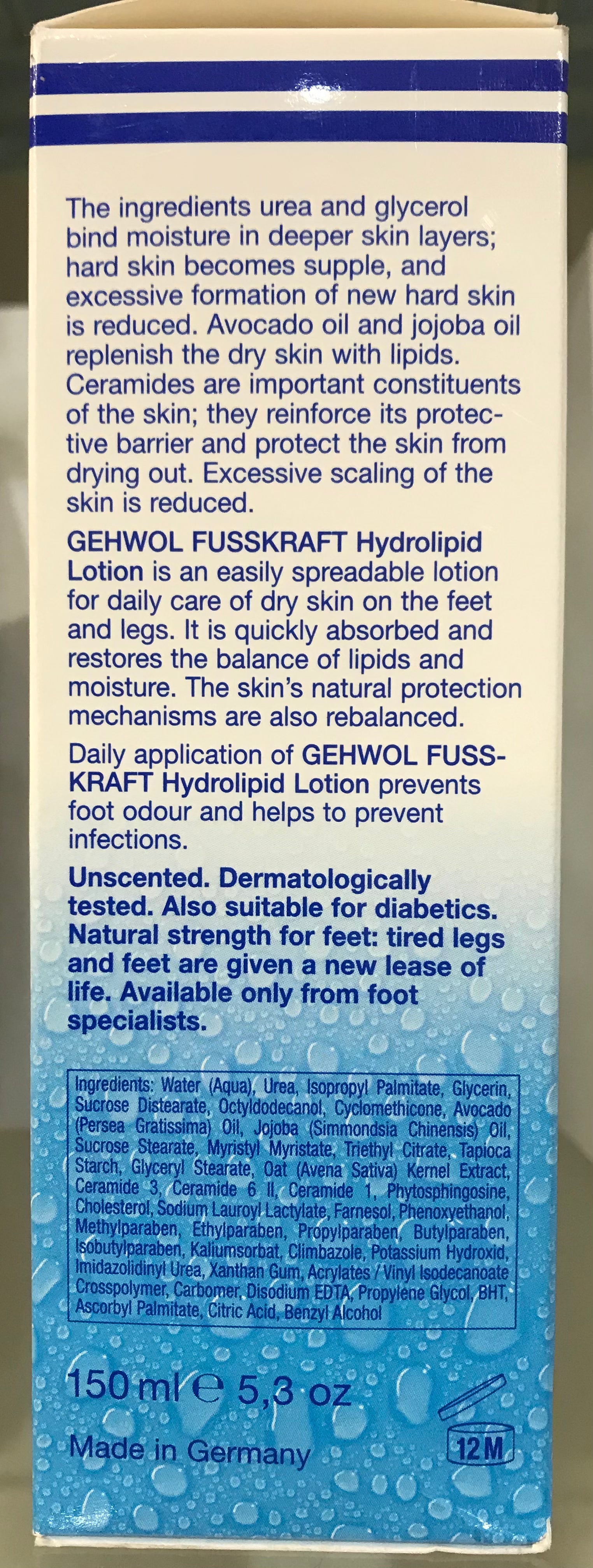 GE1111008 GEHWOL FUSSKRAFT HYDROLIPID-LOTION DRY SKIN  150 ML - F