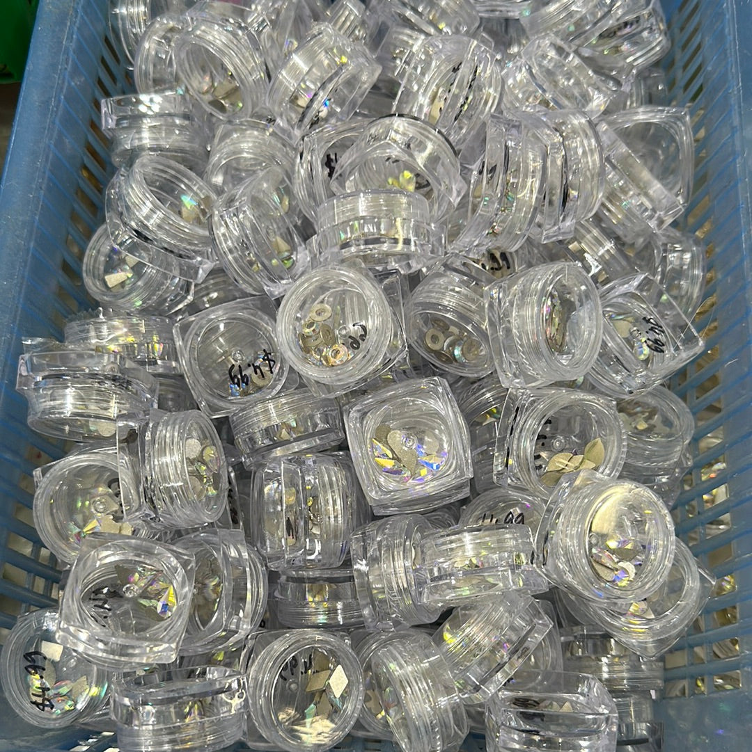 AB RHINESTONE 10 PCS JAR