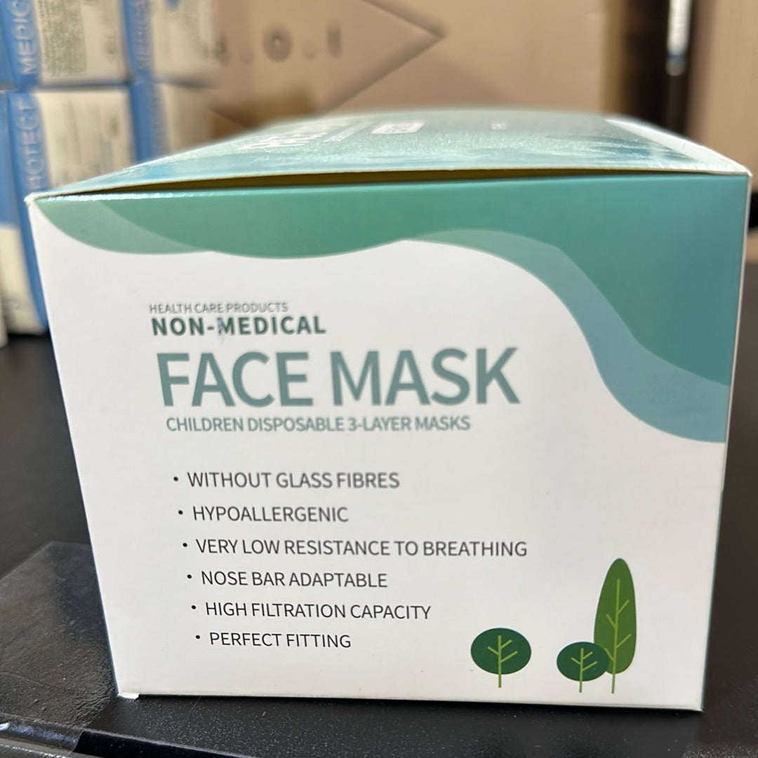 BQK-2 Children Disposable Face Mask (3 Layers) 50pcs/Box - Secret Nail & Beauty Supply