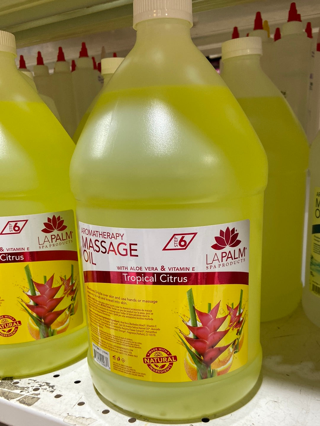 LAPALM MASSAGE OIL (TROPICAL CITRUS) GALLON