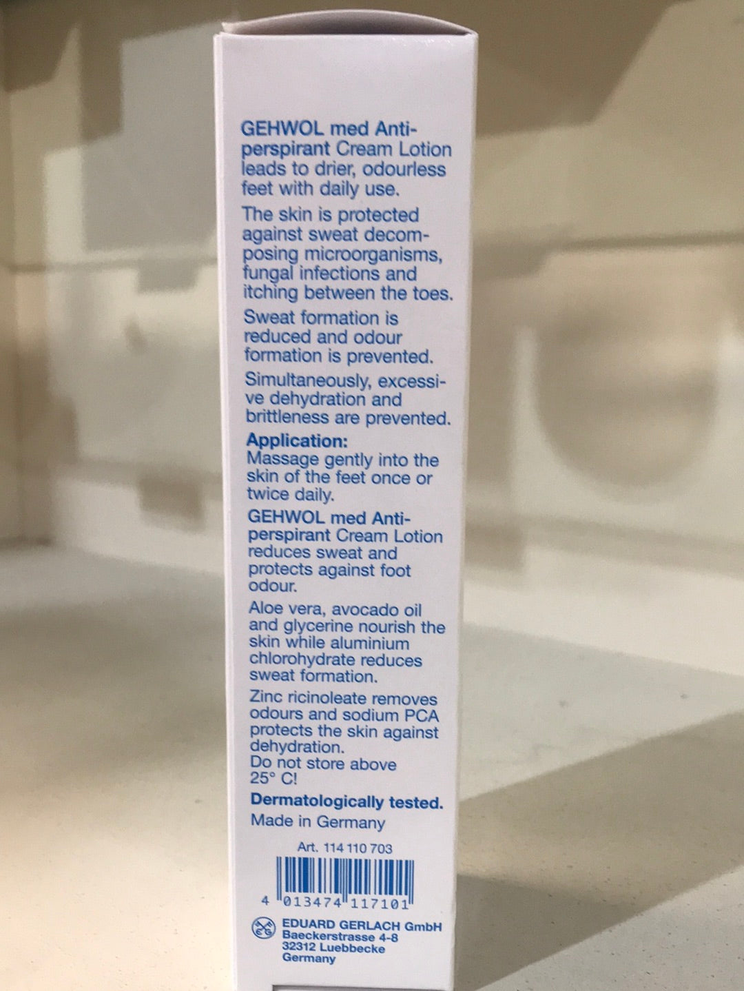 GE1141107 GEHWOL MED ANTI-PERSPIRANT 125 ML-F ( DISC )