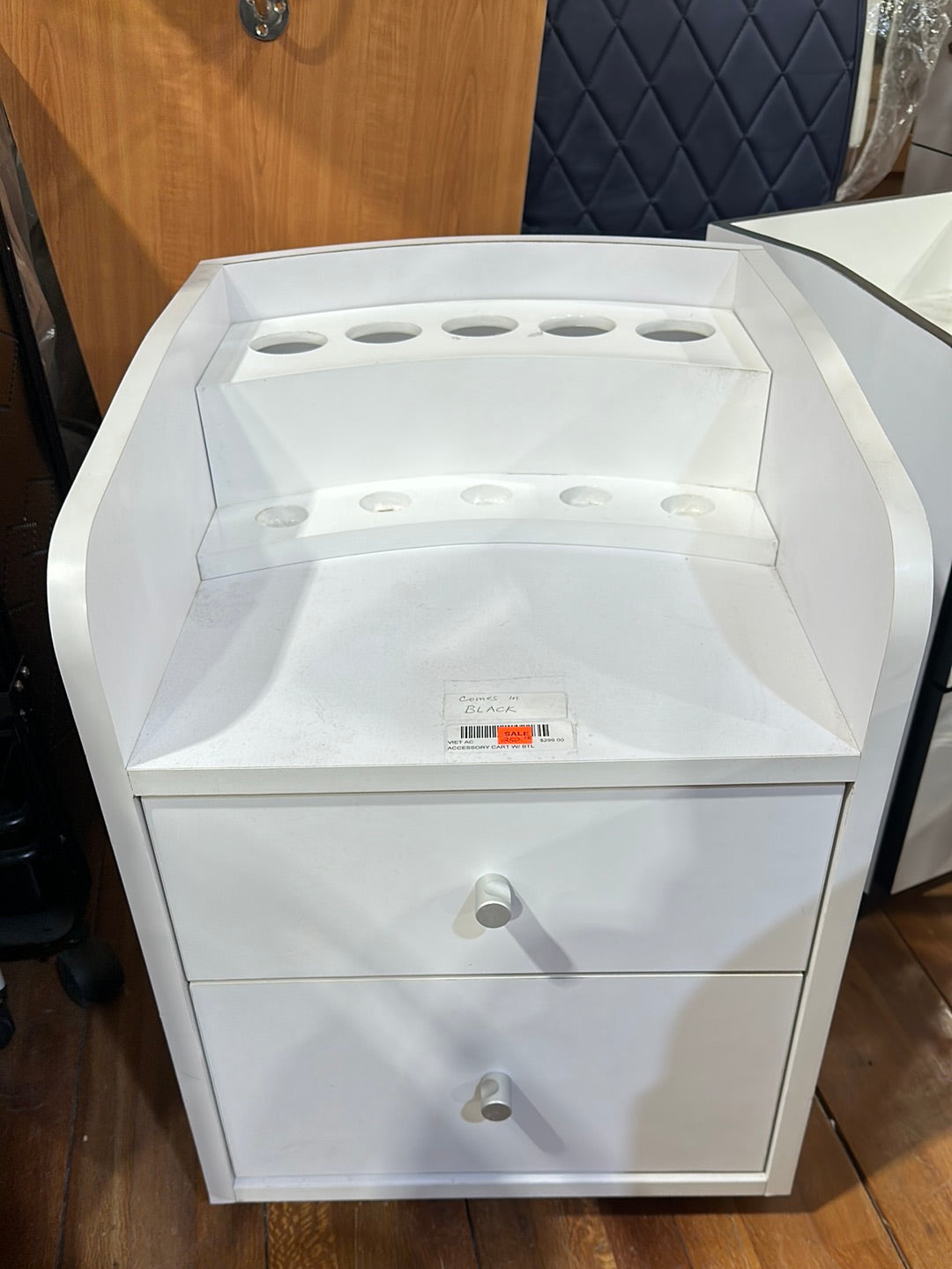 AC8 WHT/21066 ACCESSORY CART W/ BTL HOLDER