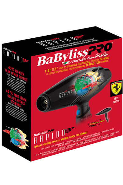 BABF7000C BABYLISS RAPIDO HAIRDRYER FERRARI DESIGNED
