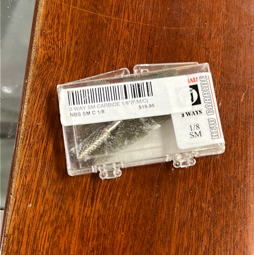 NBS SM C 1/8 3 WAY SM CARBIDE 1/8"(F/M/C)