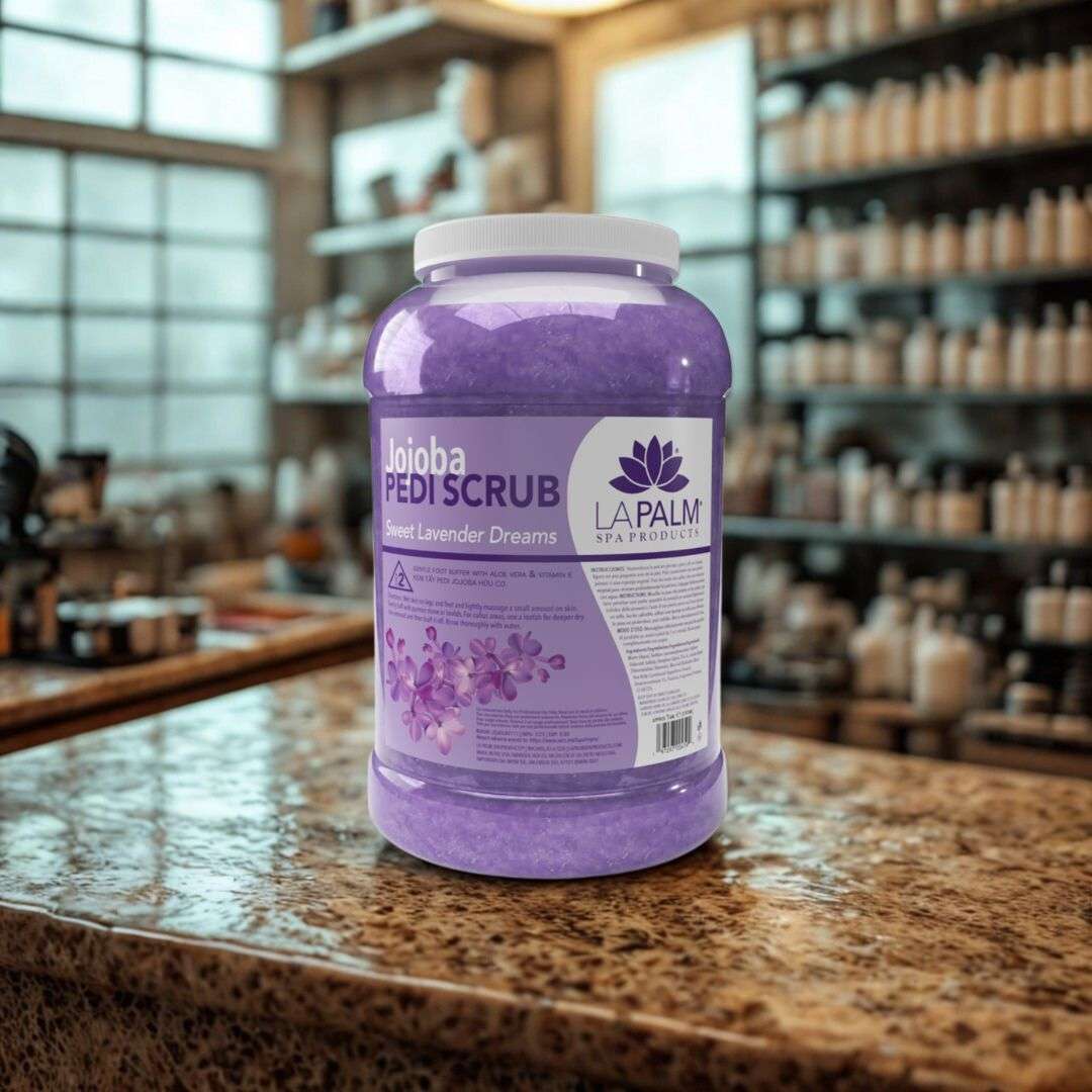 LAPALM JOJOBA PEDI SCRUB - LAVENDER PURPLE GALLON