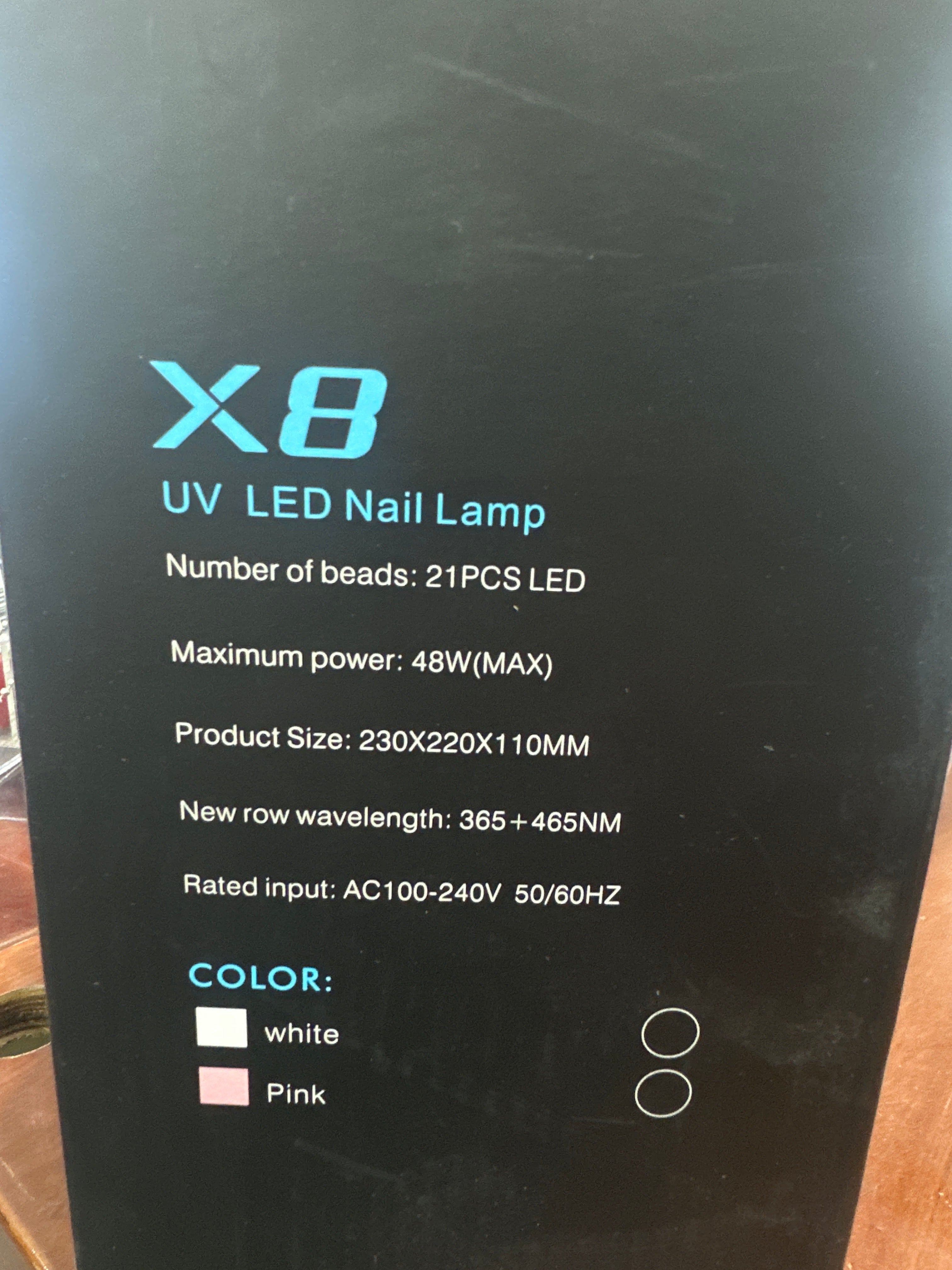X8 UV/LED NAIL LAMP 48W - RECHARGEABLE