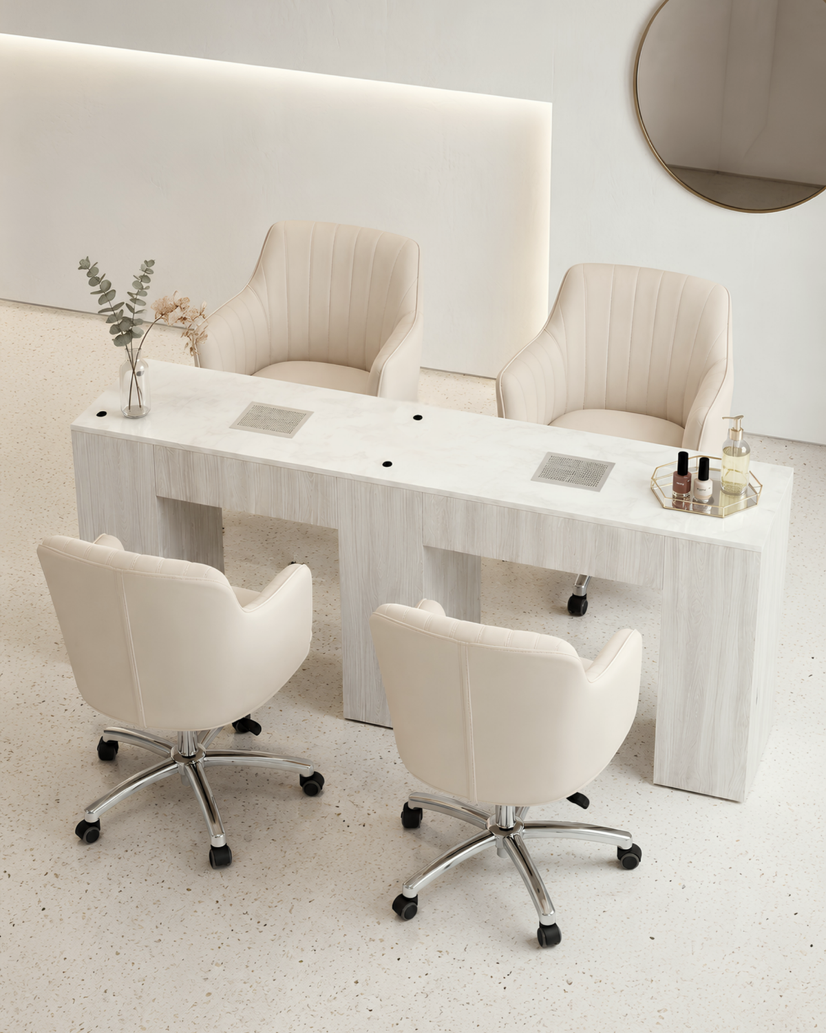 Double Manicure Table PB-139K-2