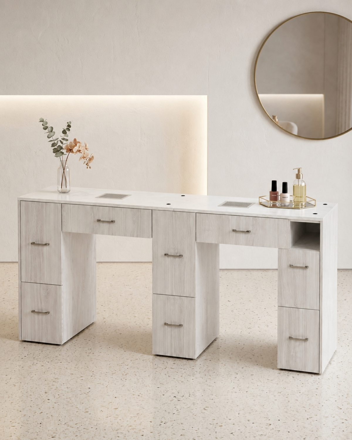 Double Manicure Table PB-139K-2