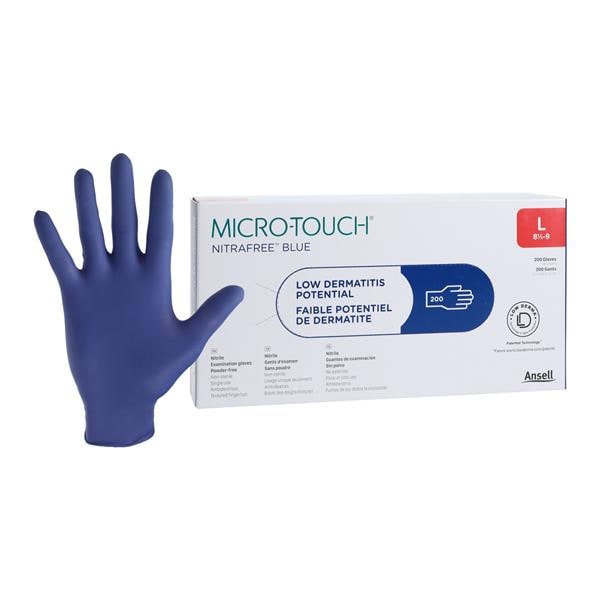 LARGE - ANSELL MICRO-TOUCH ROYAL BLUE NITRILE 100/BOX