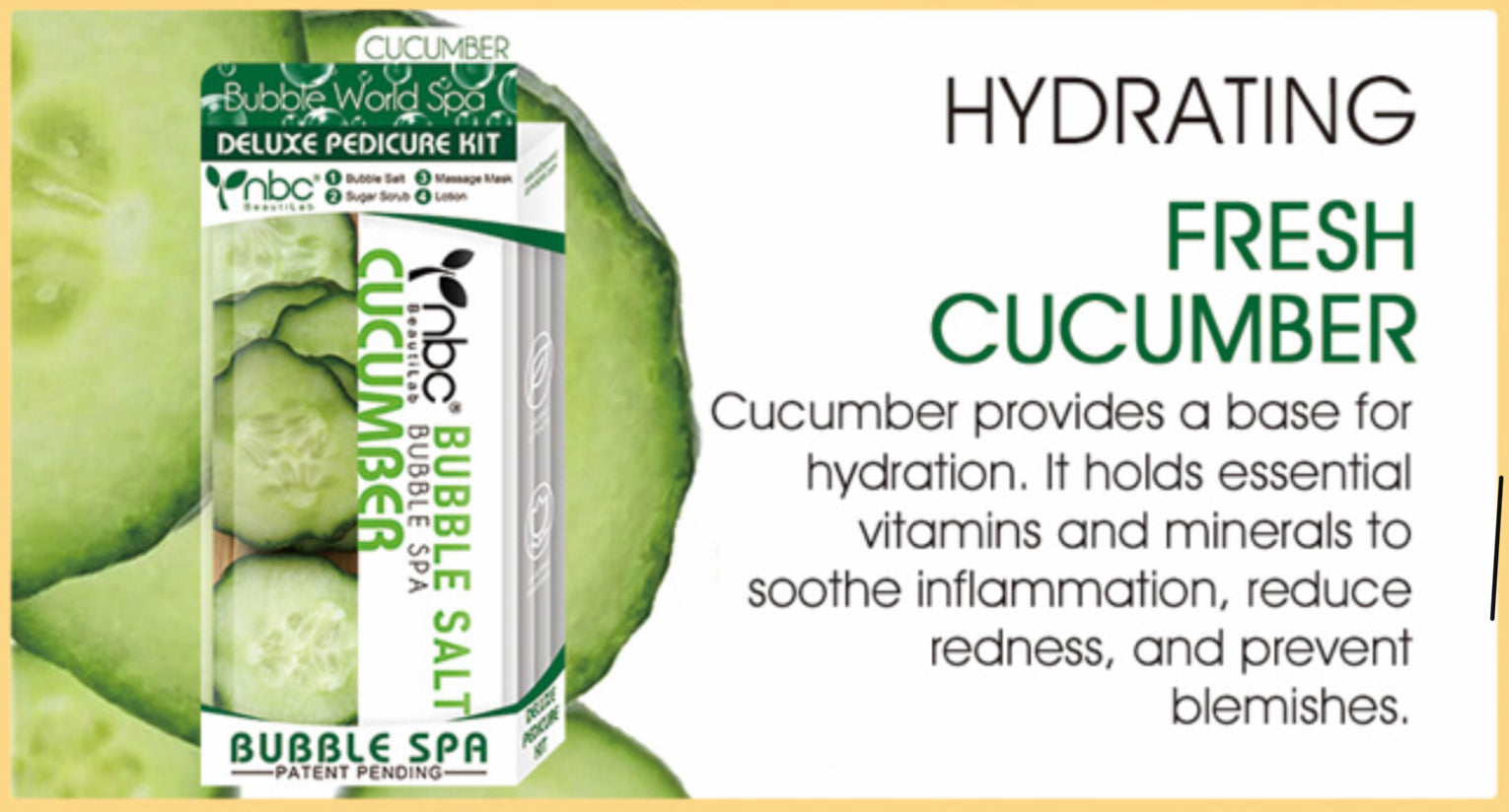 NBC Bubble Spa CUCUMBER - PEDICURE KIT